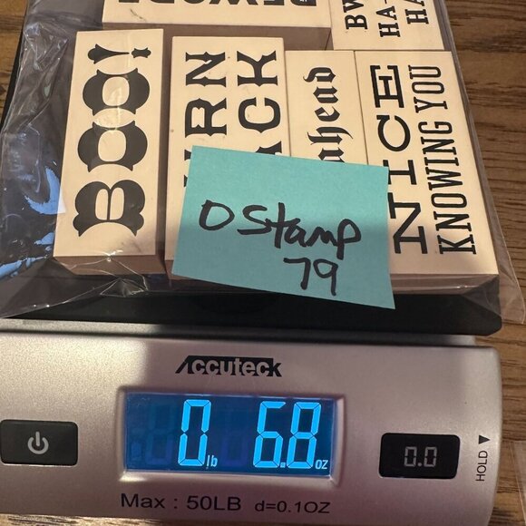 Halloween Rubber Stamp Lot Spooky BOO Beware DIY Scrapbook Cardmaking Set - Picture 8 of 8